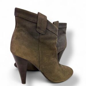Ella Moss Elegant Brown Suede Ankle Boots Sz 8.5